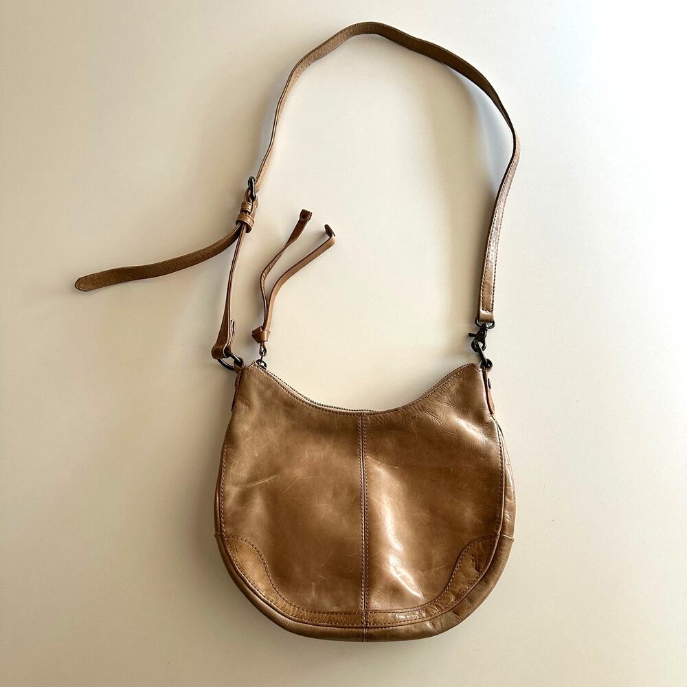 Frye Tan Leather Crossbody Bag